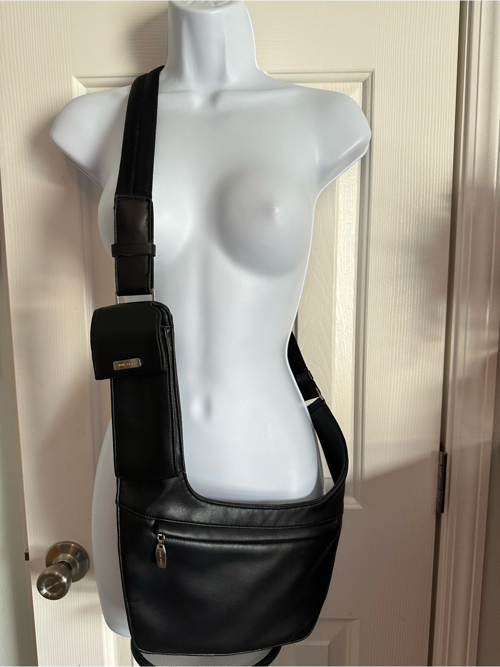 Genuine Soft Lamb Leather Crossbody UNISEX Bag By Nine West